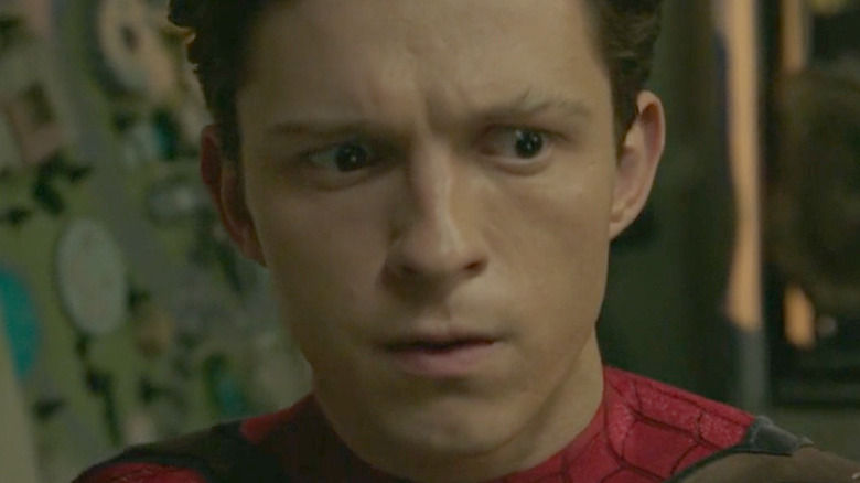 Peter Parker concerned expression