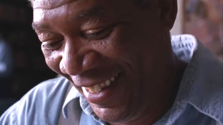 Red smiling in The Shawshank Redemption