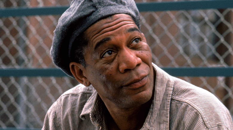 Red smiling in The Shawshank Redemption