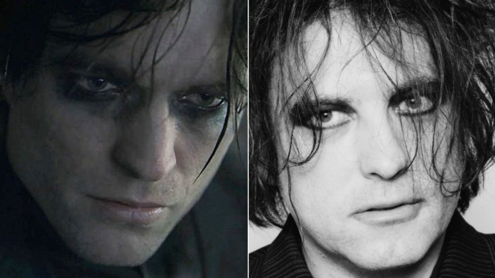 Robert Pattinson in The Batman and Robert Smith of The Cure