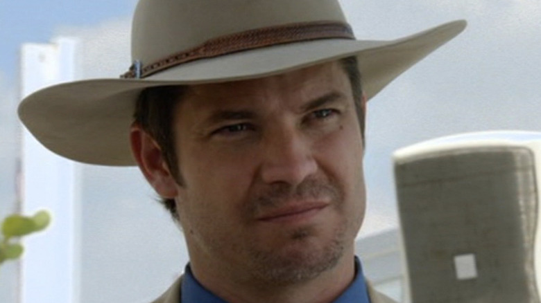 Justified Givens Face White Hat
