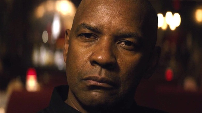Denzel Washington gives an icy stare in The Equalizer