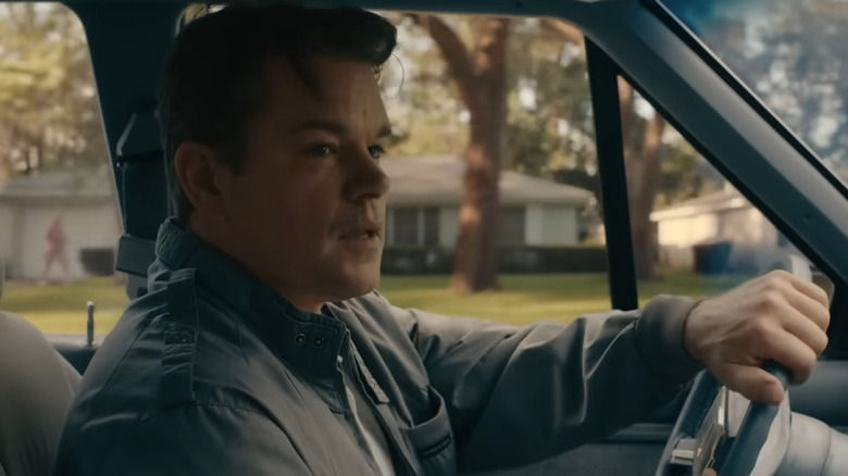 Matt Damon driving