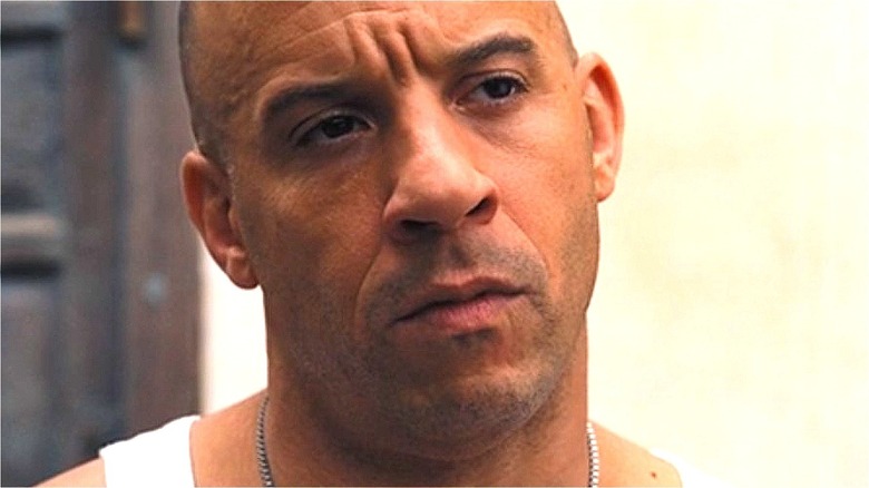 Vin Diesel portraying Dominic Toretto