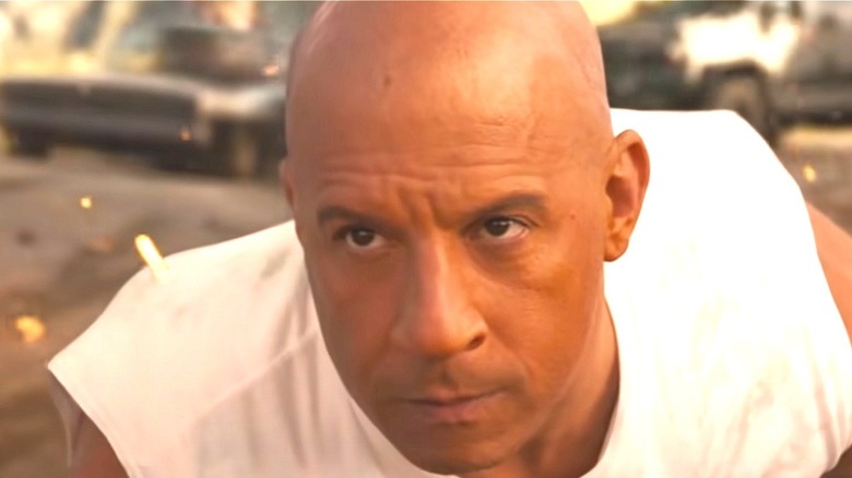 Vin Diesel as Dominic Toretto angry in F9