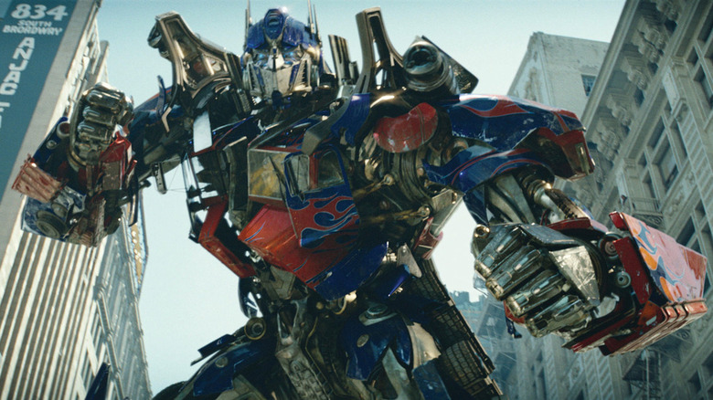 Optimus Prime looking down