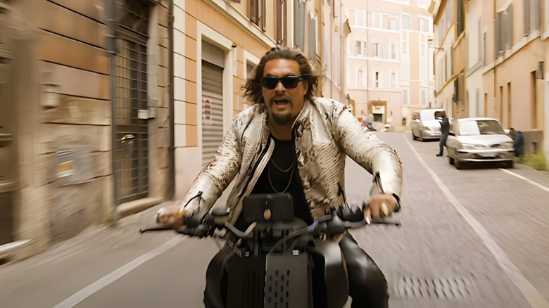 Dante riding on motorcycle