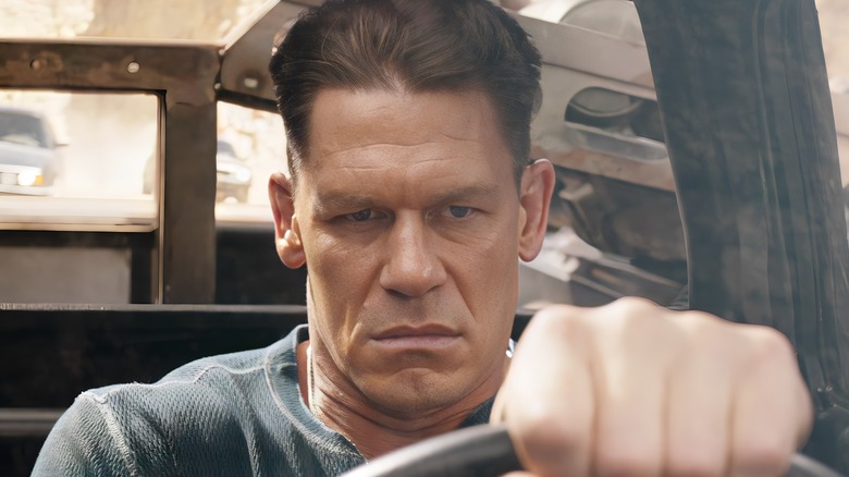 John Cena behind the wheel