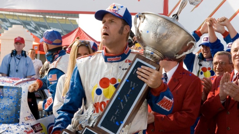 Ricky Bobby holding trophy