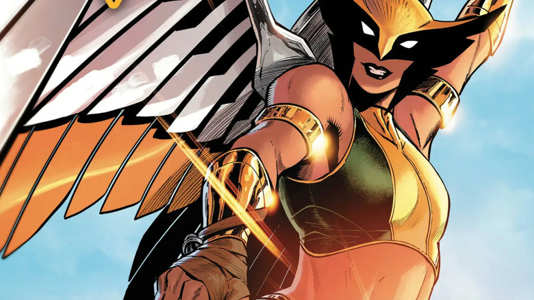 Hawkgirl in flight