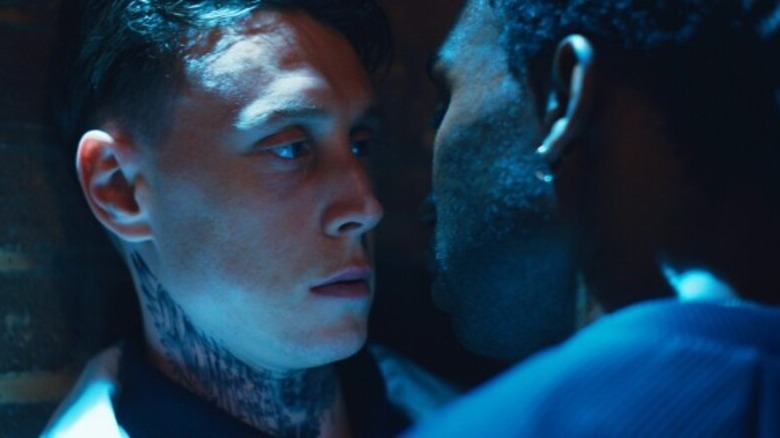 Preston and Jules about to kiss