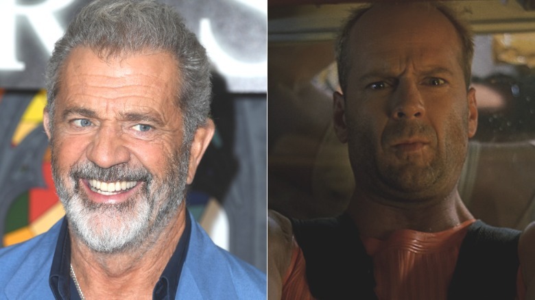 Mel Gibson and Bruce Willis collage