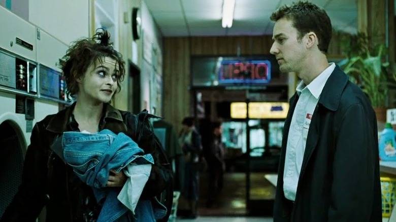 Marla and the Narrator at the laundromat