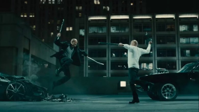 Jason Statham and Vin Diesel in Furious 7