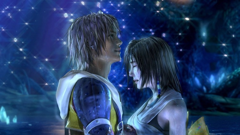 Tidus and Yuna rain