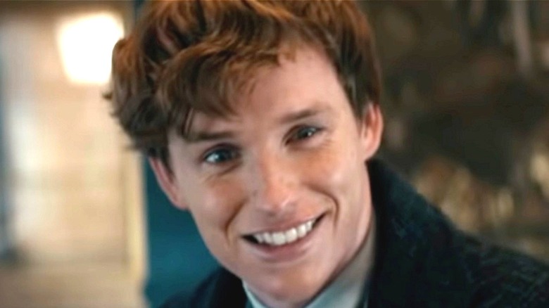 Newt Scamander with a big smile