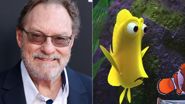 Stephen Root and Bubbles looking confused in Finding Nemo