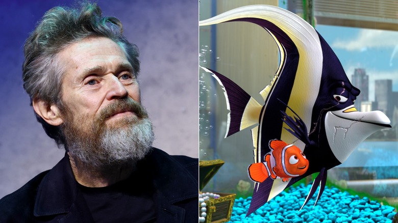 Willem DaFoe and Gill talking to Nemo in Finding Nemo