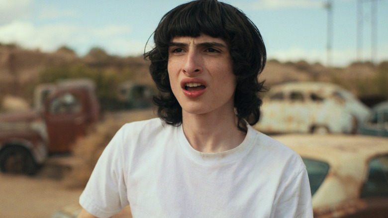 Mike looking shocked on Stranger Things