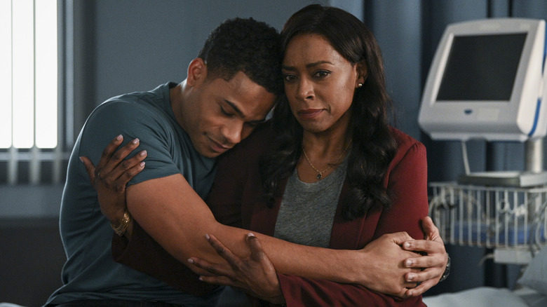 Jake and his mother embracing in Fire Country