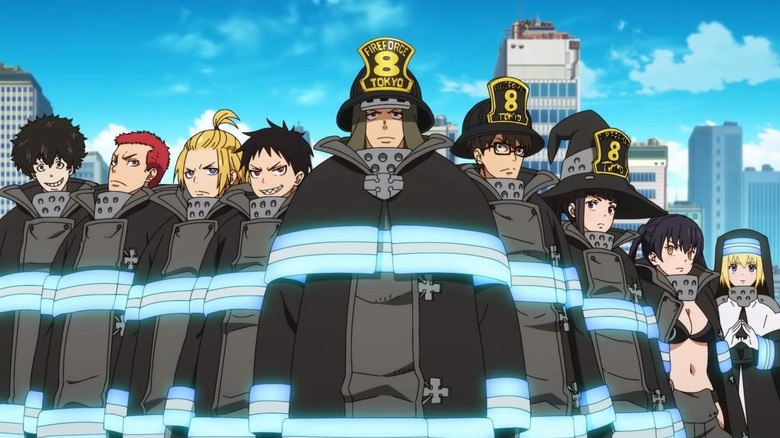 Fire Force characters gathered