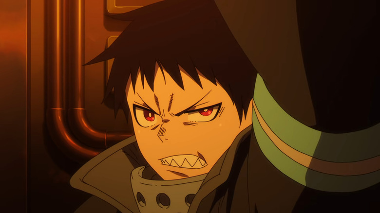 Shinra frowning