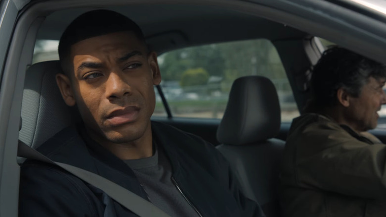 John Stewart and Hal Jordan in car on Lanterns