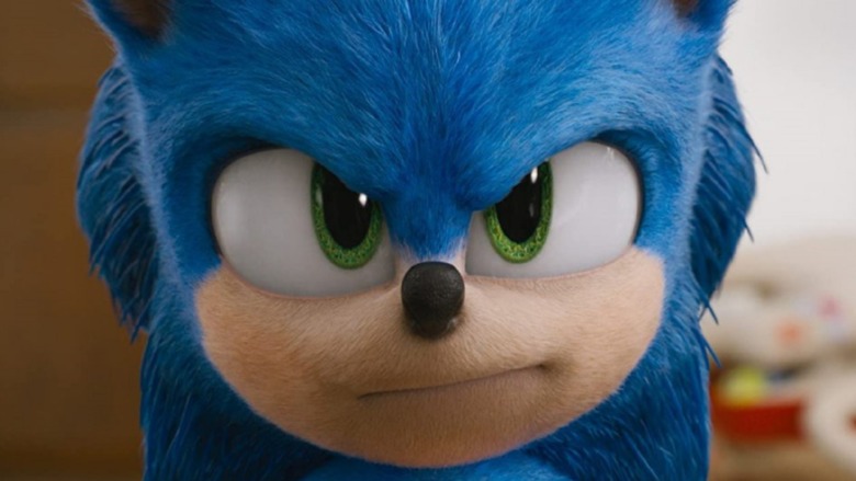 Sonic the Hedgehog looking serious