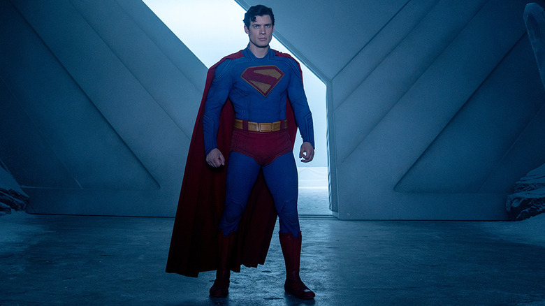 Superman poses in the Fortress of Solitude in 