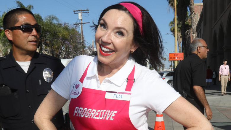 Flo from Progressive on the Barbie red carpet in 2023