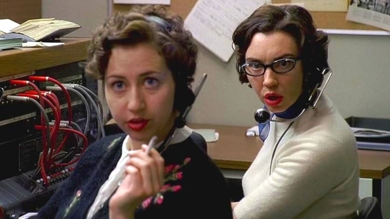 Marge operating the switchboard with Nannette in 