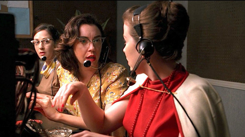 Marge and the other secretaries gossip in "Mad Men"