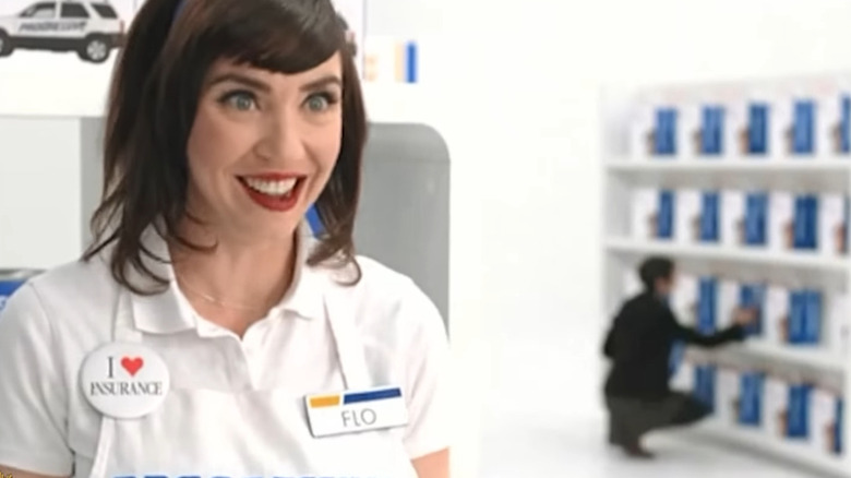 Flo grinning in a Progressive ad