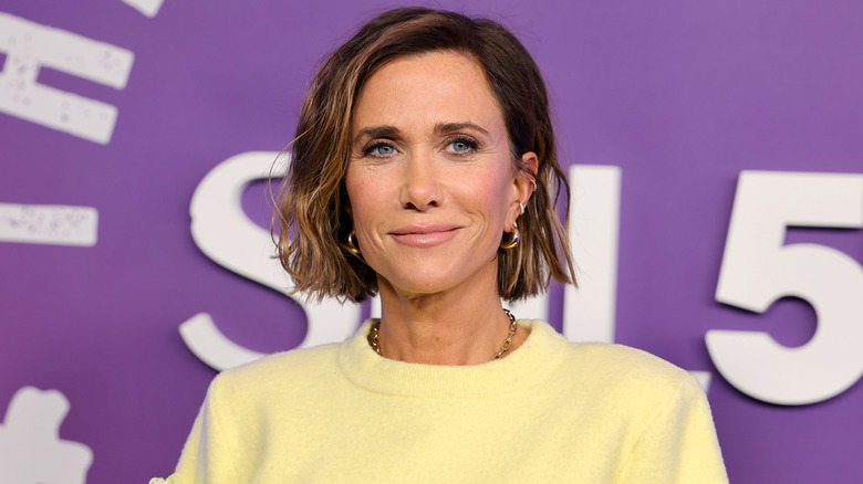 Kristin Wiig on the SNL 50 red carpet in 2024