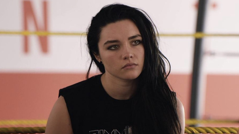 Paige looking somber during training