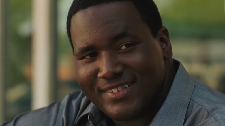Michael Oher smiles in The Blind Side