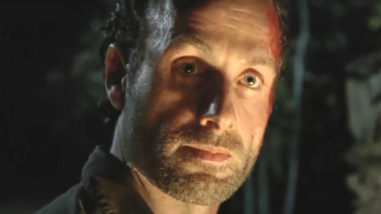 Rick Grimes with blood on his head
