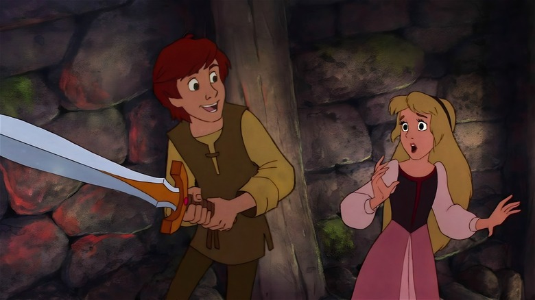 Taran and Eilonwy looking surprised