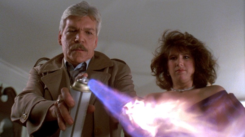 Ray burning a creature in "Night of the Creeps"