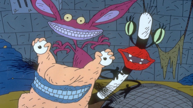 Krumm, Ickis, and Oblina on "Aaahh!!! Real Monsters"