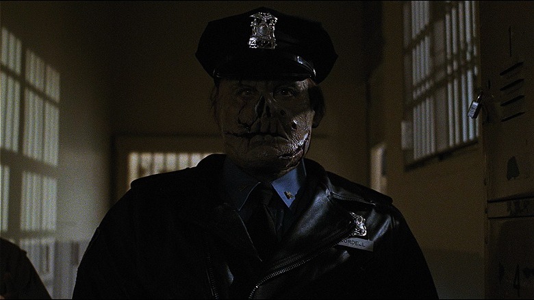 Cordell, now a zombie, walking in Sing Sing prison in "Maniac Cop 2"