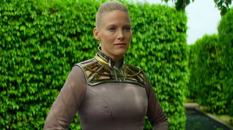 Demerzel (Laura Birn) in a garden in 