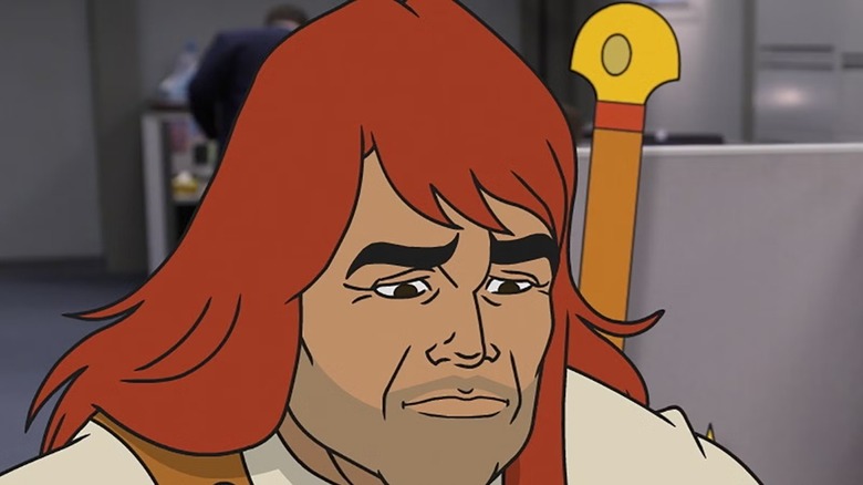 Zorn looking forlorn in his office job in Son of Zorn (2016)