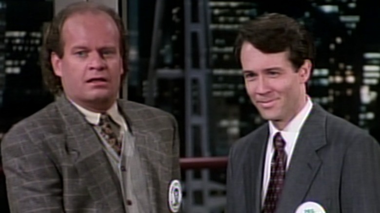 Frasier films a commercial with Patterson