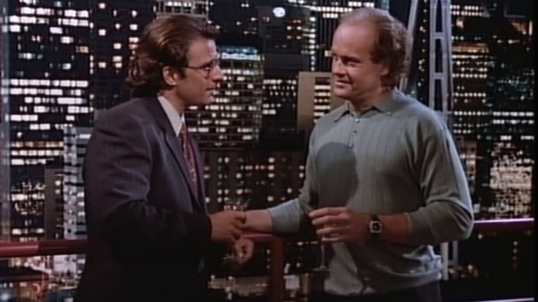 Tom and Frasier drinking wine