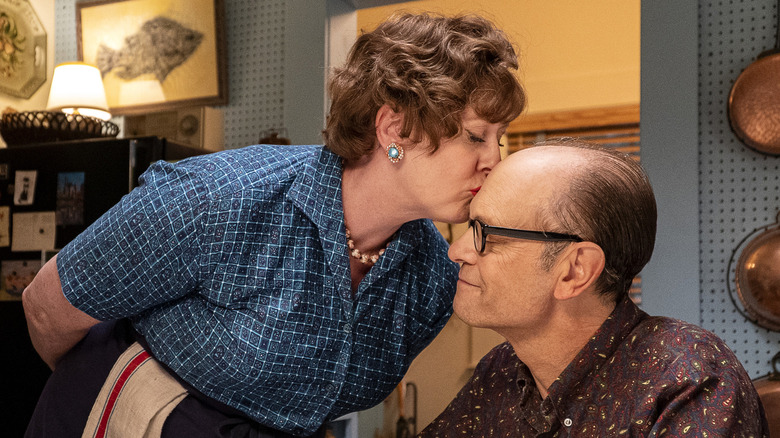 Julia Child kissing husband Paul