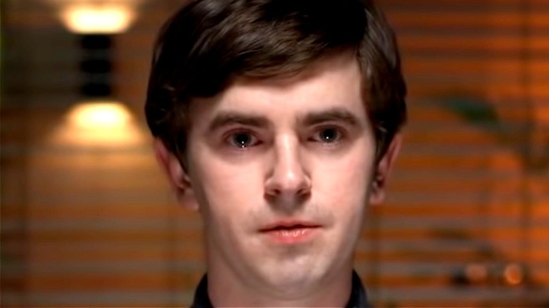 Freddie Highmore crying in "The Good Doctor"