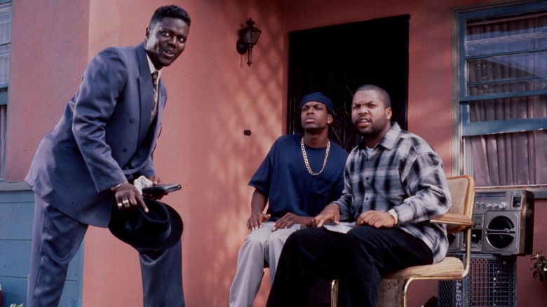 Bernie Mac wearing suit