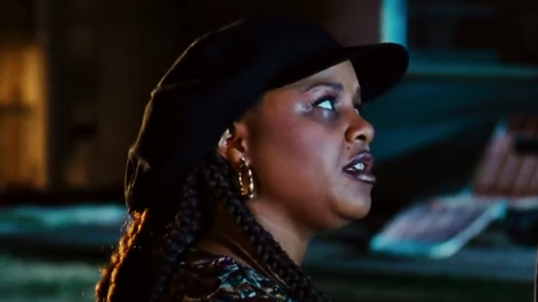 Yvette Wilson looking up