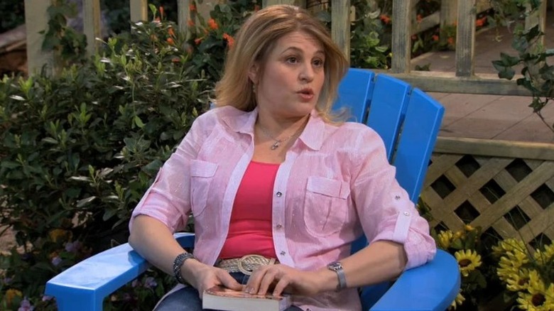 Georgia Jones sitting in a blue chair